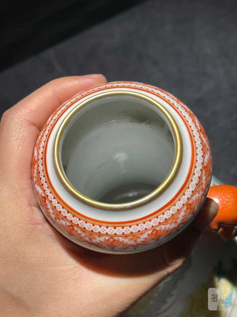 70年代 粉彩凤凰牡丹纹双耳蒜头瓶 - 图12